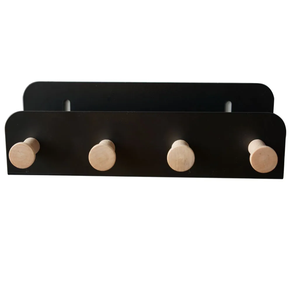 Key Rack Mail Holder Black Laquer Metal Sale Reduced Wall Mountable 