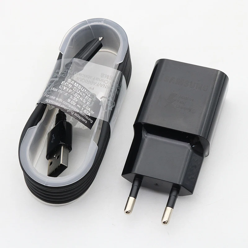 5v 3a usb c Original Samsung Fast Charger QC 3.0 charge adapter Usb cable For Galaxy M21 A10 J3 J5 j7 A3 A5 A7 2016 Note 2 4 5 S4 S6 S7 EDGE 65w usb c charger