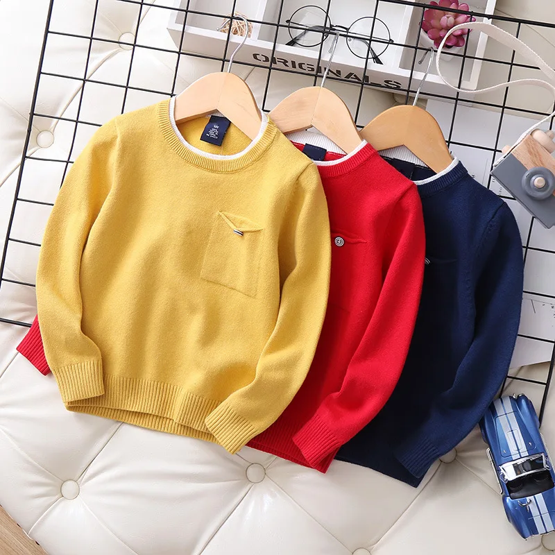 

Children's Sweater 2019 Autumn Baby Coat Round Collar Boy Pullover