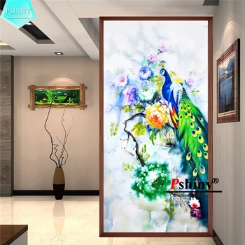 

PSHINY NEW 5D DIY Diamond embroidery sale green peacocks animals Full drill with round rhinestones pictures Diamond Painting