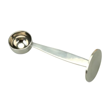 

Tamper Coffee Scoop Silver Spoon Accessories Stainless Steel Tamping Stamp Powder Press Measure With Stand Tea Kitchen Tools