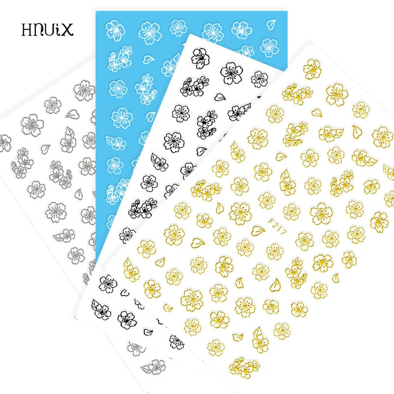 1 лист цветок наклейка для ногтей HNUIX s белая кружевная акриловый клейкая розовое