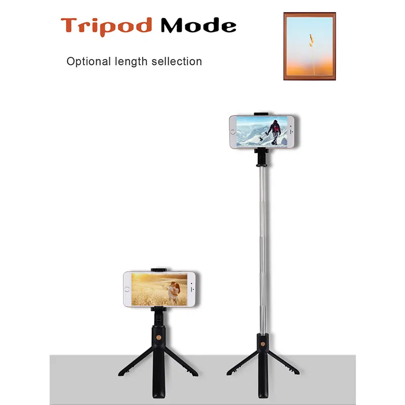 Портативная Bluetooth селфи палка стабилизатор складной беспроводной штатив для