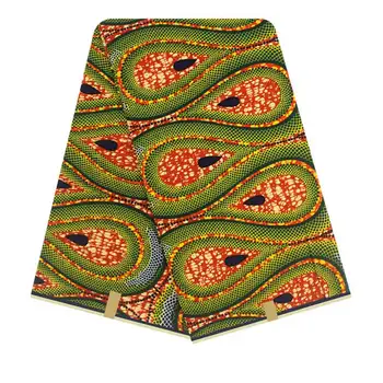 

6 Yards Wave African Java Print Fabric Ankara Craft Making Kitenge/Pagnes/Tissues Africain/ Lapa/Chitenge DF-229