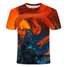 Art 3D t shirt Men tshirt Summer Anime T-Shirt Short Sleeve Tees O-neck Tops Drop ShipGodzilla with ultra-clear pattern Art 3D t shirt Men tshirt Summer Anime T-Shirt Short Sleeve Tees O-neck Tops Drop ShipGodzilla with ultra-clear pattern