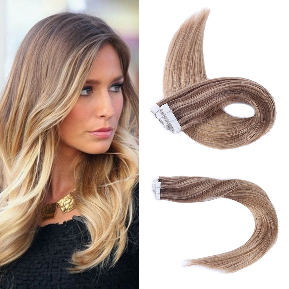 ombre balayage tape in human hair extensions (3)
