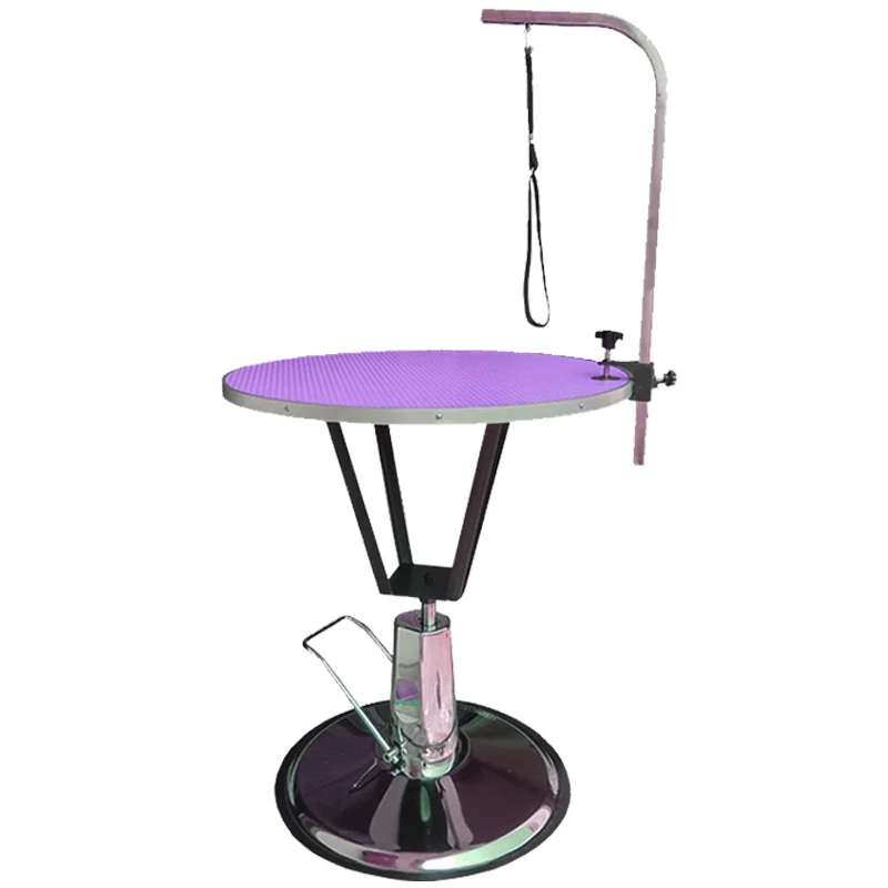 

Pet Grooming Table Lifting Grooming Table Dog Hair Cutting Modeling Table Cat and Dog Special Hydraulic Lifting Circular Table