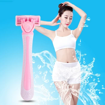 

Women Manual Shaving Razors with 4 Blades Shaving Hair Beard Safety Lady Razor Head