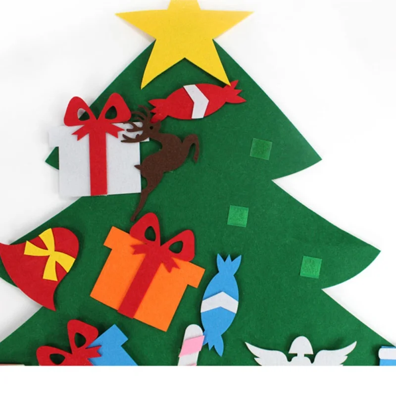 Войлок DIY рождественская елка Адвент календарь День рождения Адвент календарь ткань Адвент календарь новогодний декор