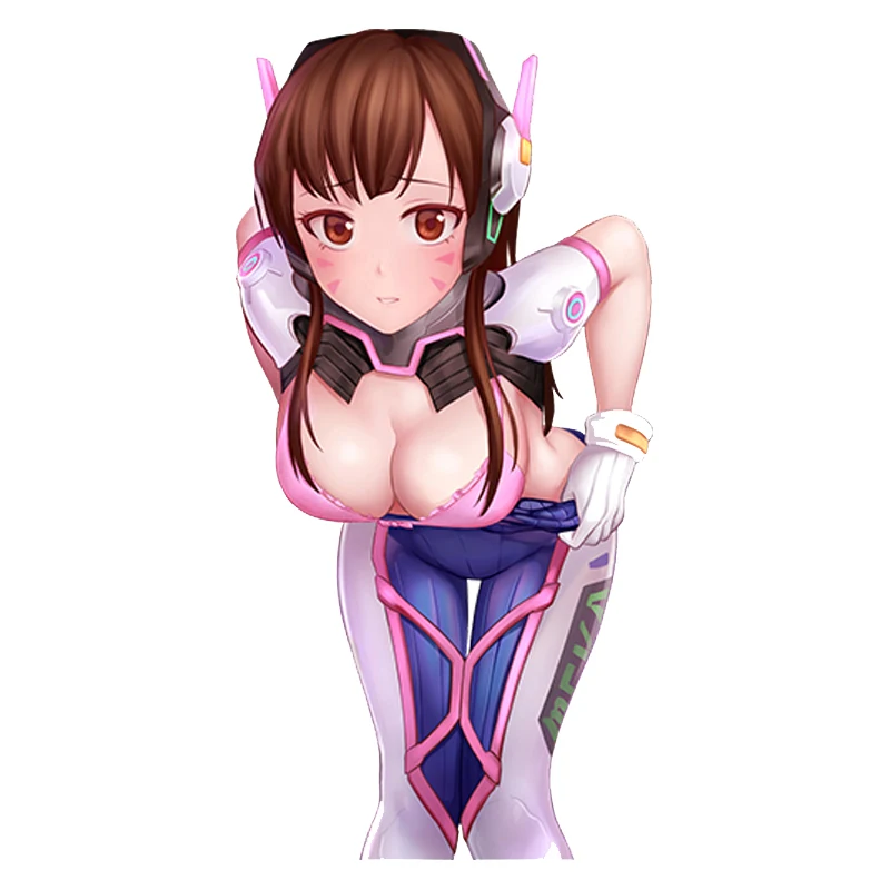 

13cm Car Styling Sexy beauty Super Overwatch DVa Hana Song Anime JDM Anime Car Window Decal Car Sticker