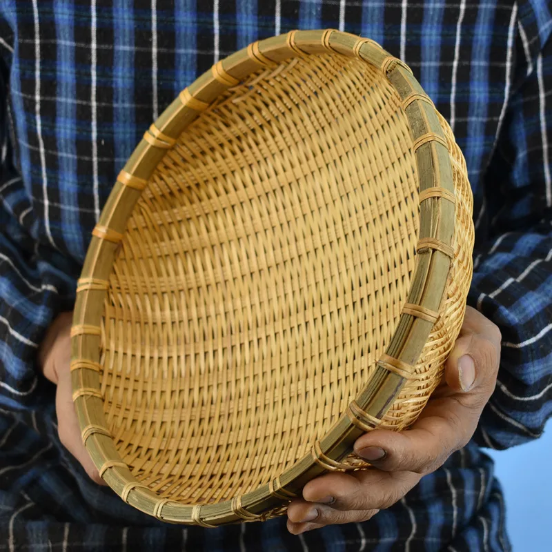 Natural Eco-Friendly Handmade Bamboo Baskets Fruit Vegetables Bread Rattan Basket Storage Home Organizer | Дом и сад