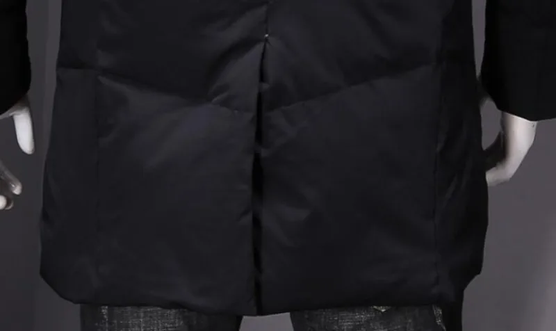 Зимний теплый мужской светильник средней длины с воротником-стойкой, пальто с длинным рукавом, однобортная Повседневная Верхняя одежда, пальто размера плюс 5XL