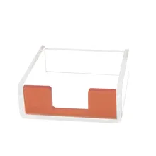 Прозрачный акриловый красный держатель блокнота для заметок 5 мм супер толстые заметки карта куб Диспенсер Чехол для офиса домашний стол органайзер