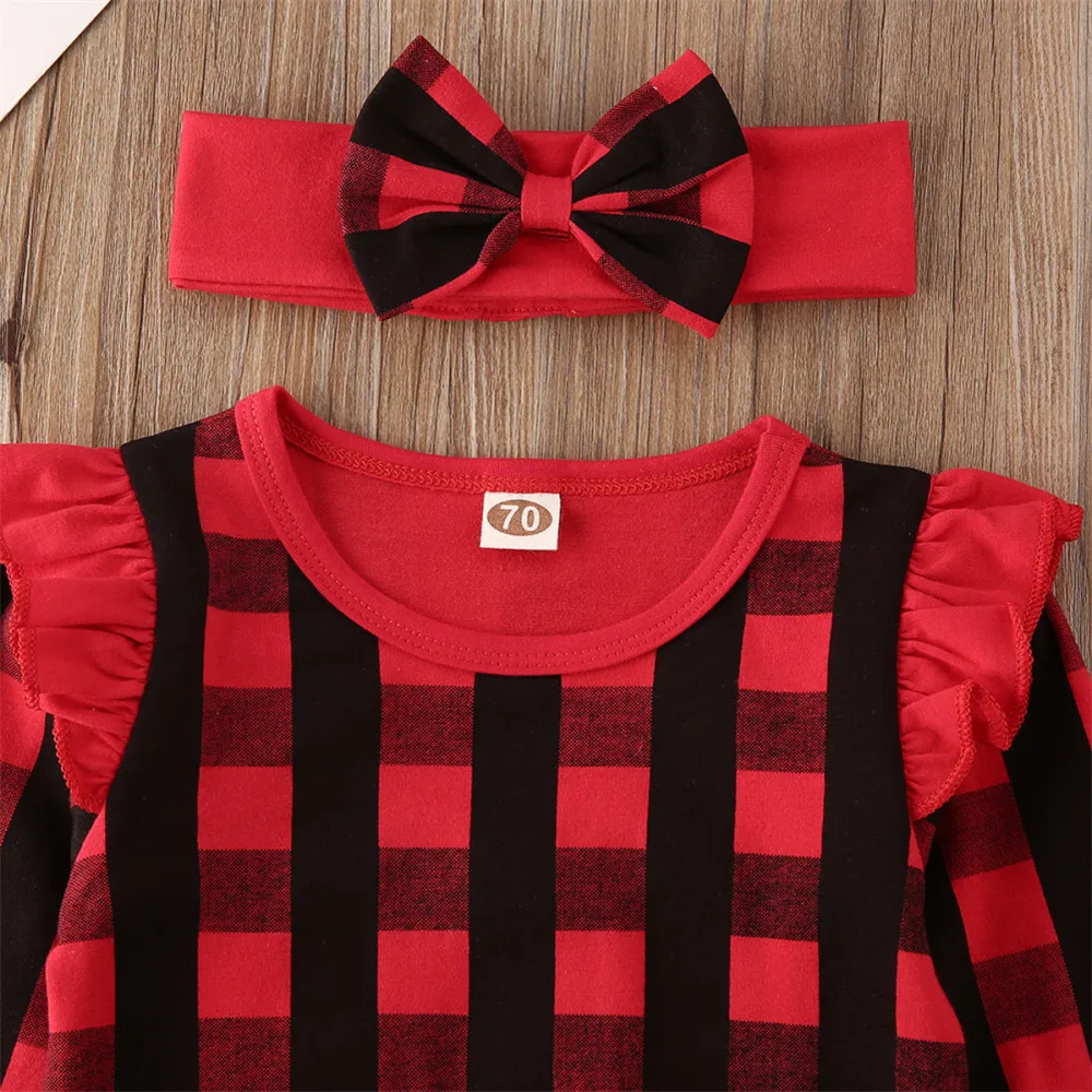Emmababy «My First Christmas»; комбинезон в клетку с принтом оленя для маленьких девочек; комбинезон; одежда