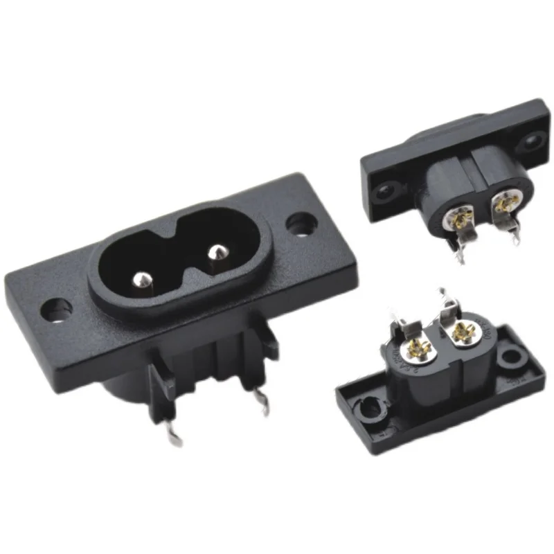 5 шт./лот IEC320 C7 гнездо 2Pins электрическая розетка Тип 90 градусов с фиксированными