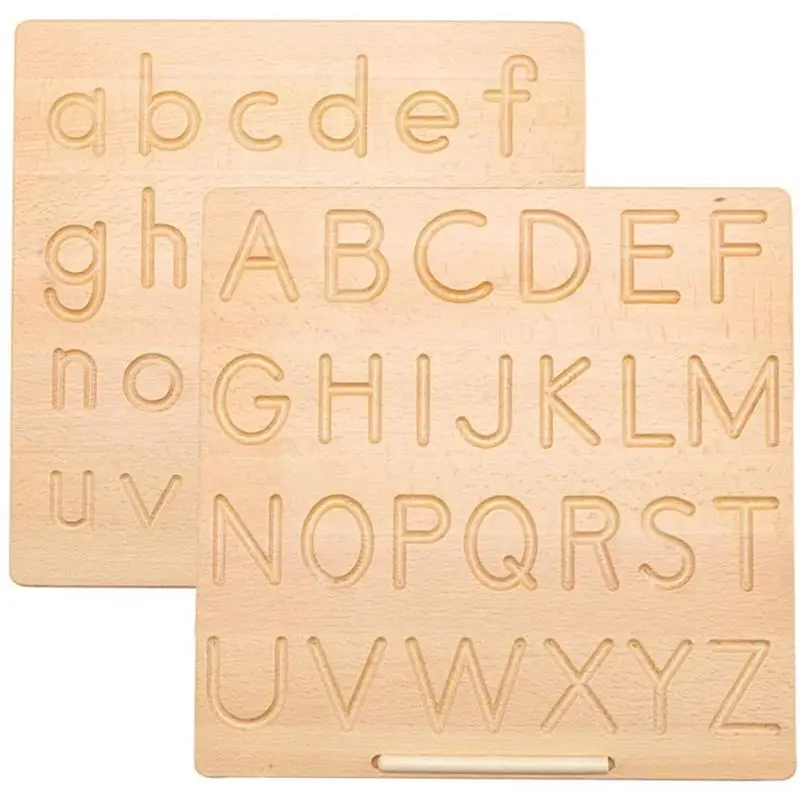 Alphabet Cursive Wooden Board Tracing A-Z Kids Writing Preschool Educational toy 