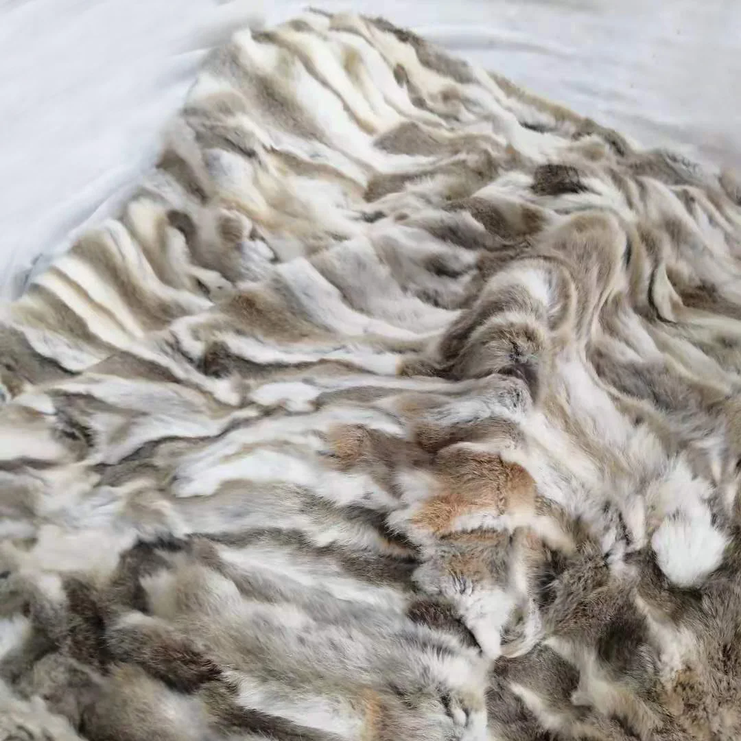 Natural Rabbit Fur Blanket Leather Soft Plate Mattress Winter Big Size