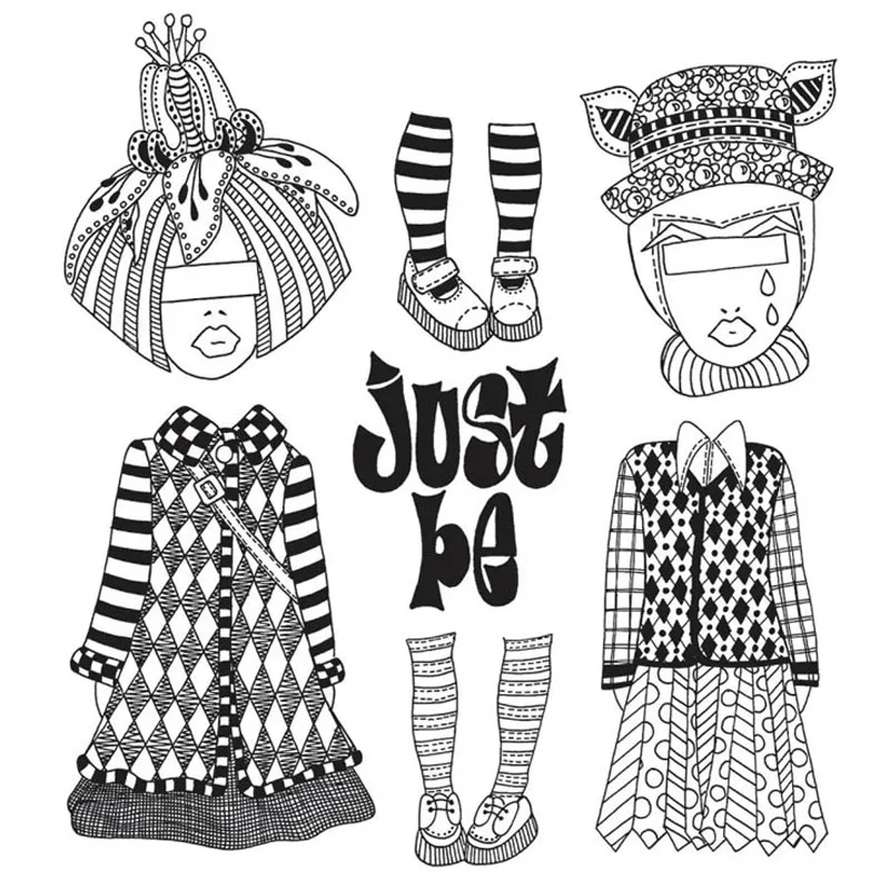 

Clear Stamps Woman Clothesskirt Sock Shoes Personality For DIY Scrapbook Photo Album Craft Card 2021 New