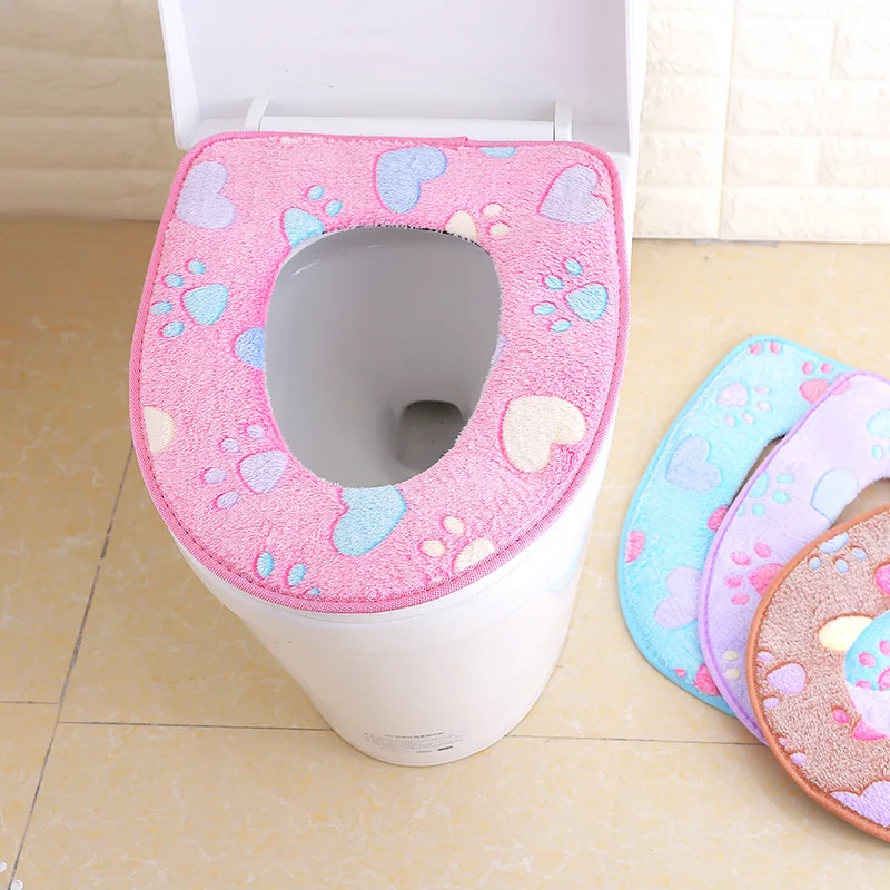 Comfortable Soft Washable Toilet Seat Mat Set for Home Decor Closestool Mat Seat Case Warmer Toilet Lid Cover Accessories