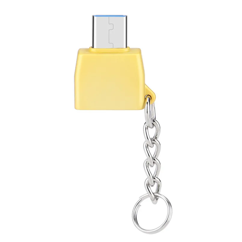Type-C-USB портативный мини-адаптер для передачи данных и зарядки адаптер-конвертер высококачественный USB-C-USB адаптер 30OCT23 - Цвет: Gold