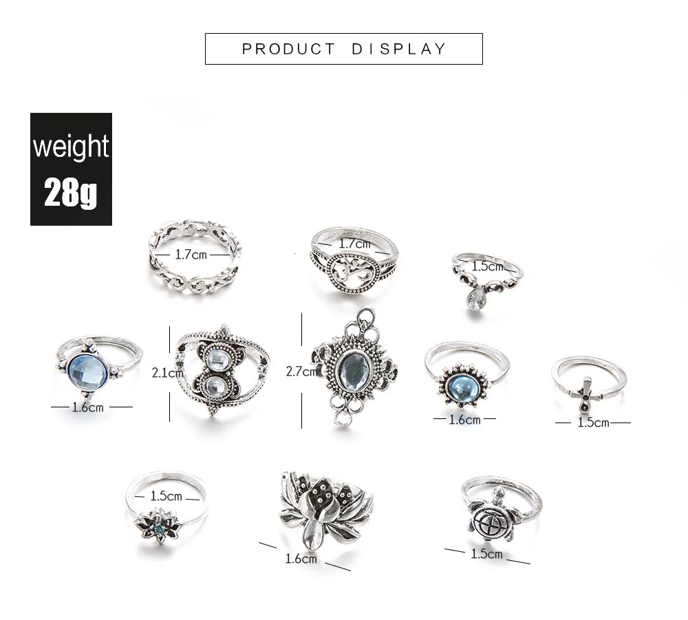 Винтажные серебряные кольца с кристаллами для женщин в богемном стиле, геометрические кольца на кончик пальца, вечерние кольца Anillos Mujer, ювелирные изделия