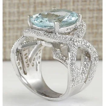 

Classic Women Ring Fashion Crystal Silver Color Engagement Wedding Ring Jewelry for Female Friend Party Best Gift