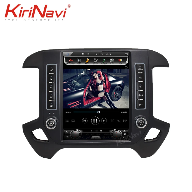 KiriNavi 12," Android 8,1 Автомагнитола для Chevrolet Silverado автомобильный Dvd мультимедийный плеер Android авто gps навигация- 4G