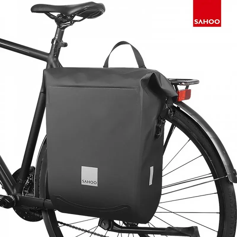 

Sahoo Premium Bicycle Luggage Carrier Bag Water Proof 20L Roll-top Adjust Rear Rack Trunk Pannier Cycling Storage Shoulder Carry