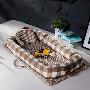 

Baby Sleep Nest Bed Removable Newborn Protector Cushion Portable Cotton Infant Crib Cradle Babies Bassinet