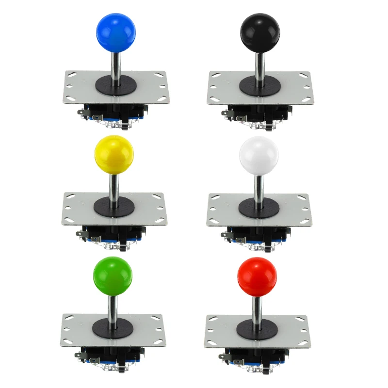 Classic 5P Arcade Joystick 8 Way DIY Game Joystick Red Black Ball