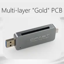 CFast кард-ридер USB3.1 двухпортовый USB-A USB-C портативный GEN2 10 Гбит/с