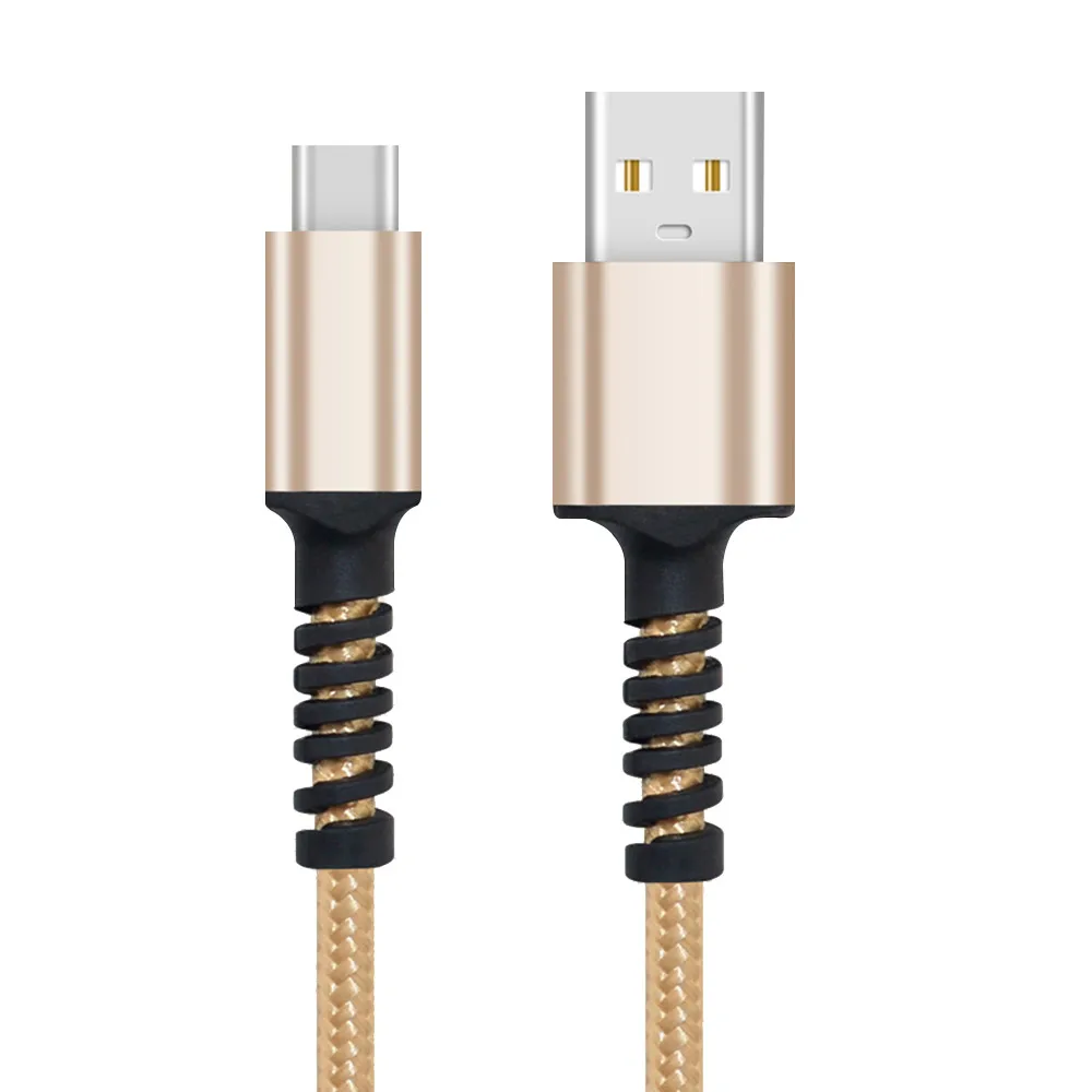 KISSCASE Micro USB кабель 2.4A кабель для быстрой зарядки для телефона Android кабель для samsung S7 для Xiaomi huawei кабель для передачи данных Кабельный трос - Цвет: Золотой