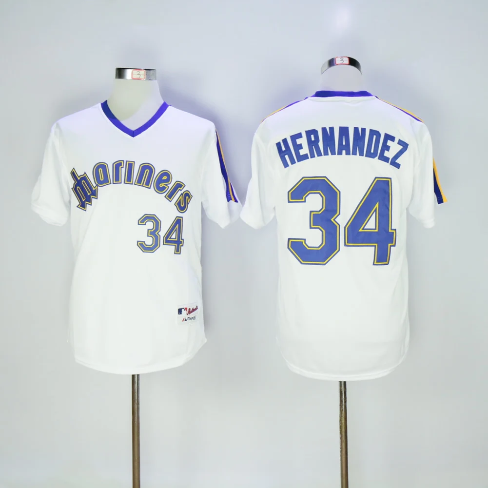 Мужская майка Seattle Ken Griffey Jr. Ichiro Suzuki Felix Hernandez James Paxton Edgar Martinez FLEX& Cool Base - Цвет: Оранжевый