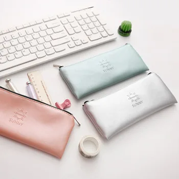 

1 Pcs Kawaii Pencil Case Unicorn Canvas Big Zipper Estuches School Pencil Box Pencilcase Pencil Bag School Supplies Stationery