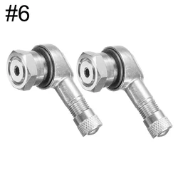 Aluminum Alloy 90° Angle Motorcycle Valve Stem Set with Tubeless Caps (2 - Piece) (6)