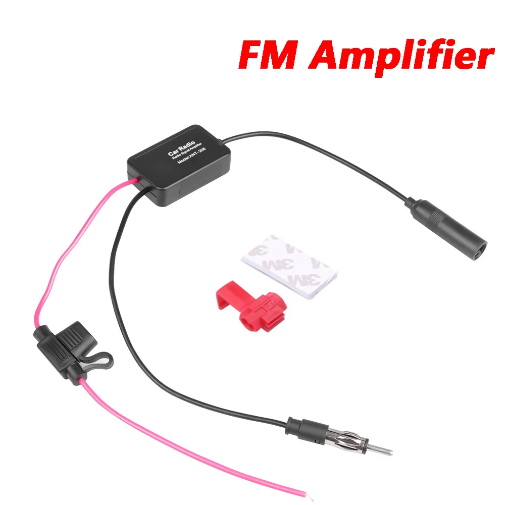 3 in 1 Aerial SMA Amplifier 12V DAB FM AM Car Radio Anti-interference Amp Signal Booster Car Antenna 76-108MHZ For Marine Boat 