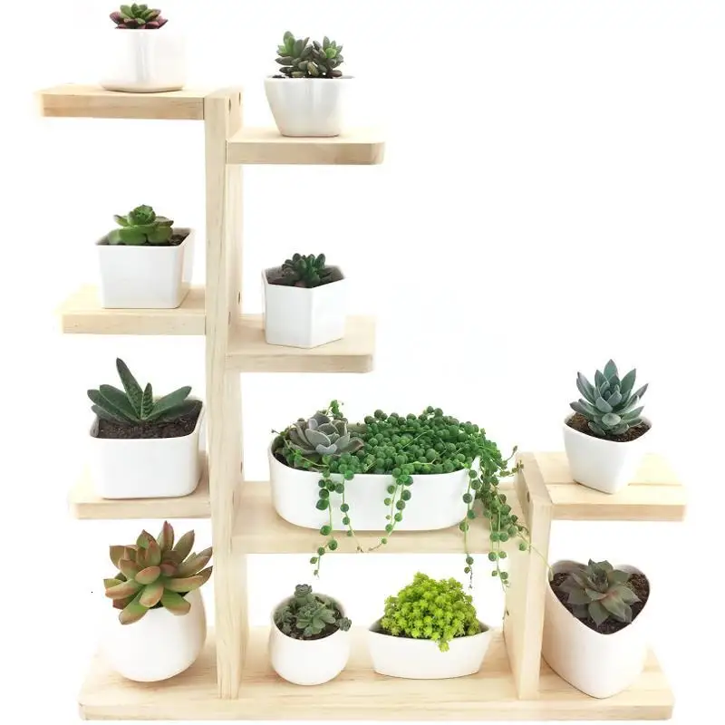 Стойка для улицы Estanteria Escalera Estante Para Plantas Huerto Urbano Madera стояк на балконе Цветочная