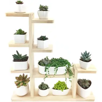 

Rack Estanteria Escalera Estante Para Plantas Huerto Urbano Madera Outdoor Stand Stojak Na Kwiaty Balcony Flower Plant Shelf