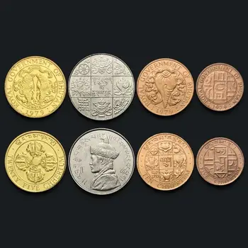 

Set 4Pcs Bhutan Coins Asia Real Coin for Collection