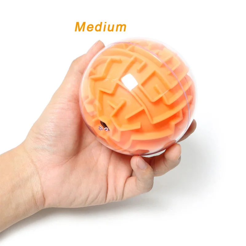 Orange 3D волшебный, Интеллектуальный лабиринт оспаривания барьеры игровой лабиринт мяч головоломка-балансир логика игрушки умения для детей - Цвет: Orange