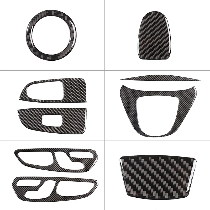 For Mercedes Benz V Class W447 V260 15-2020 Real Carbon Fiber 3D Sticker Car Interior decoration stickers Car Interior Accessory