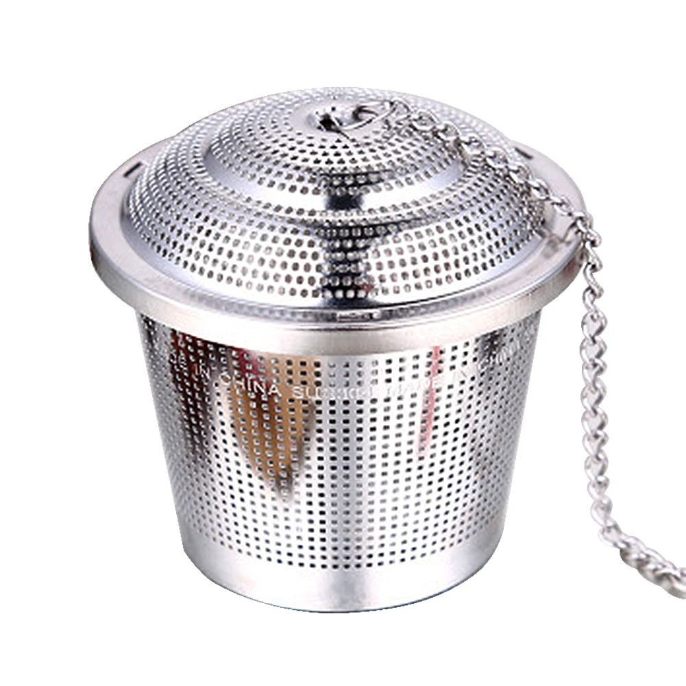 

New Arrivials Flavoring Bags Infuser Filter Mesh Tea Infuser Threaded Connection Stainless Steel with Extended Chain Hook