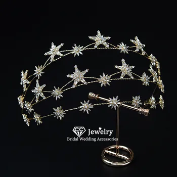 

CC Crown for Women Hairband Headband Tiara Wedding Accessories for Bridal Hair Jewelry Crowns Party Beach Hairwear Gift TS469