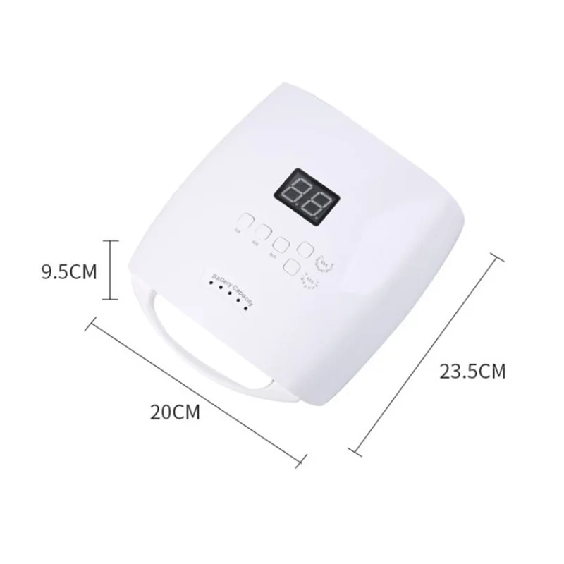 48W Rechargeable Nail UV Lamp Wireless Gel Polish Dryer S10 Nail Art Cure Light Pedicure Manicure Lamps Cordless Nail LED Lamp
