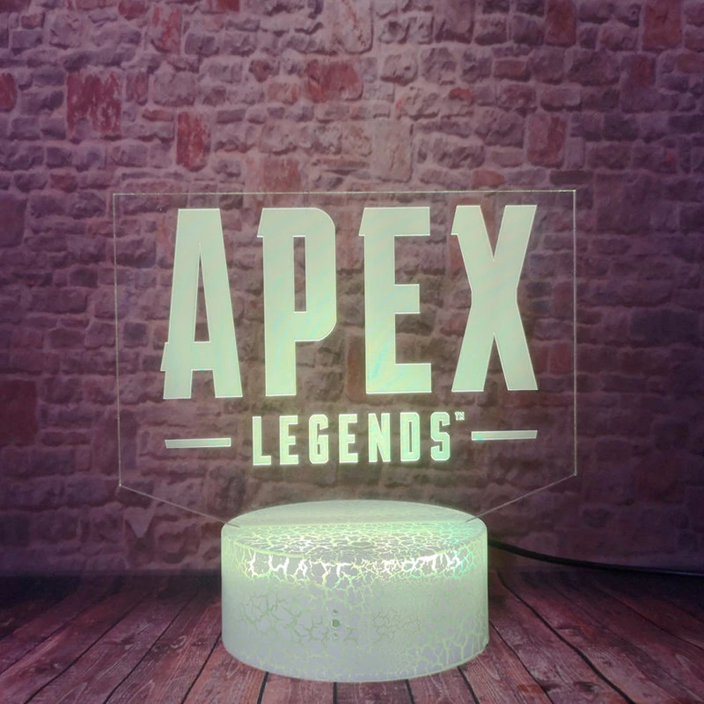 3d лампа APEX Legends с RGB подсветкой сенсорный ночник USB трещинами игровой