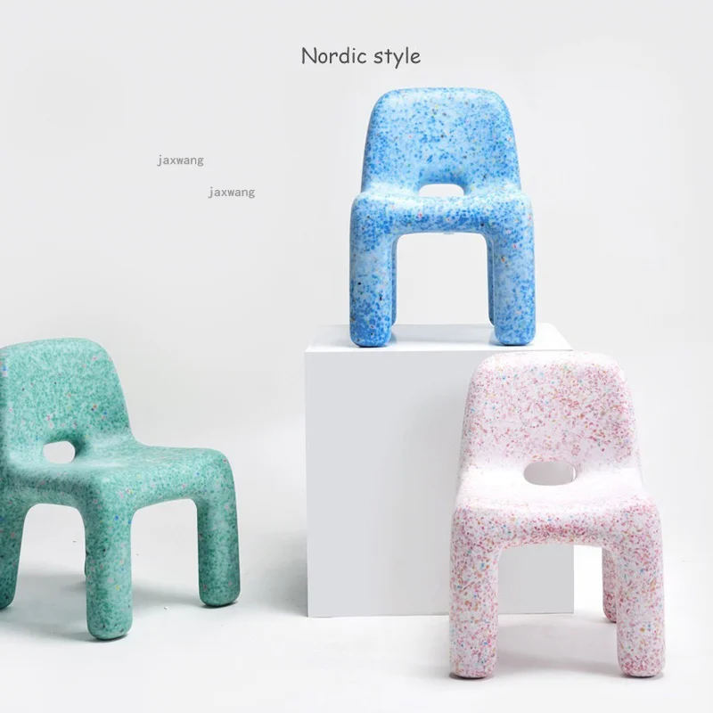 Nordic Children's Restaurant Kitchen Dining Chairs Home Furniture Kids Backrest Plastic Chair Designer Baby Bedroom Low Stools