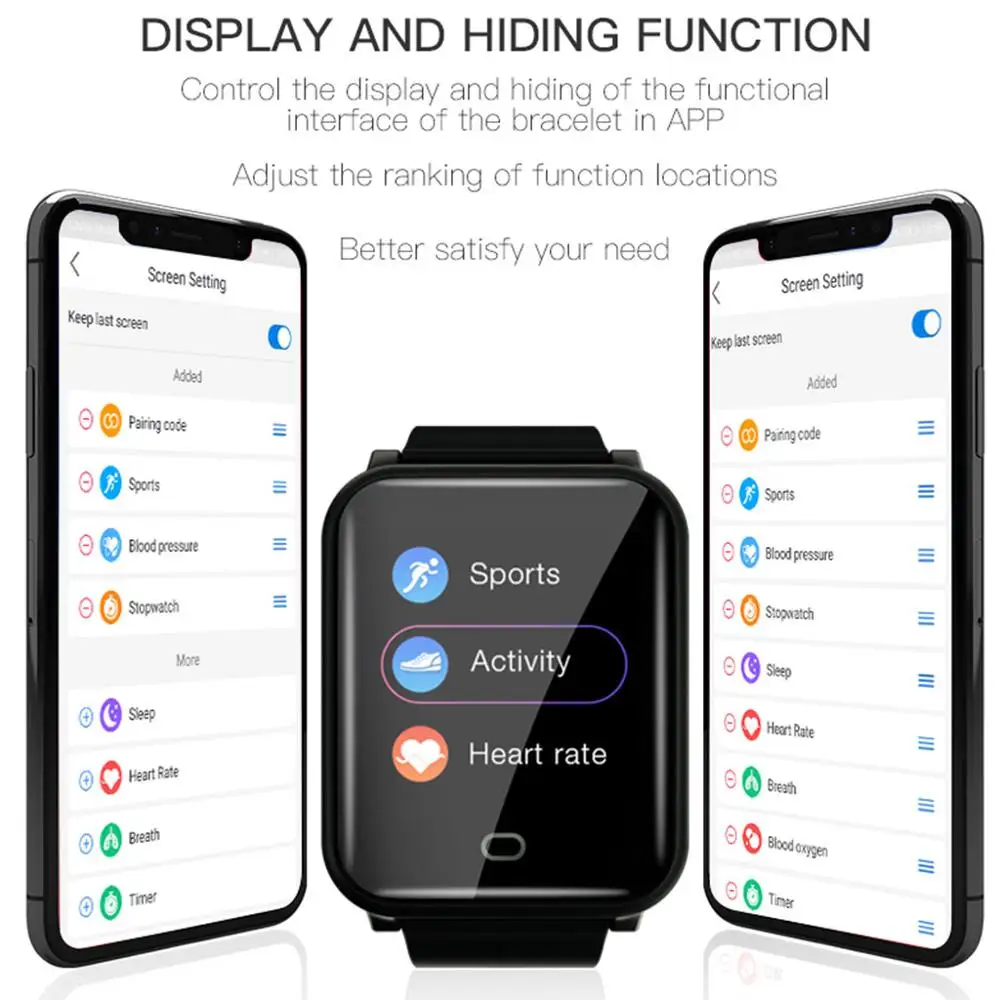 Смарт часы Поддержка Android iOS для спорта Фитнес браслет со счетчиком калорий одежда умный Браслет профессиональный водонепроницаемый для xiaomi