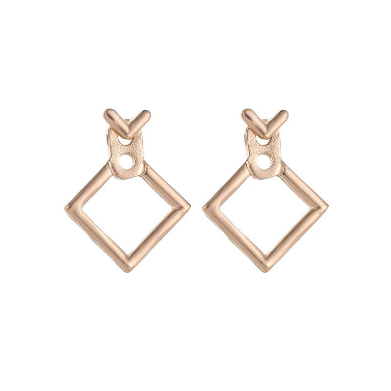 

Geometry Fashion Earrings New Design Women Ethnic Style Retro Earrings Alloy Minimalist Geometric Hollow Shaped Earrings