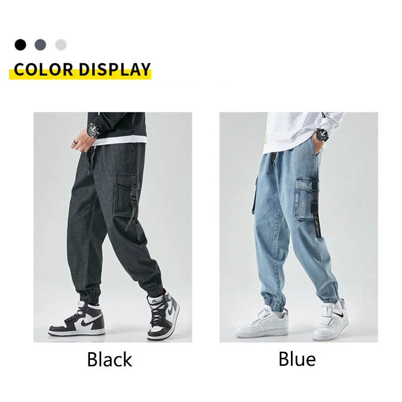 casual dress pants Men Cargo Pants Joggers Denim Baggy Harem Streetwear Men Outdoor Casual Fashion Pants Plus Size Hip Hop Jeans Trousers Men M-8XL khaki pants