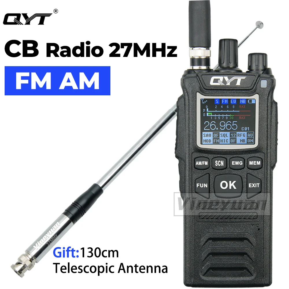 CB радио 27 МГц QYT CB-58 26 965-27 405 FM AM Режим Citizen Band Радио CB58 4 Вт портативная рация с